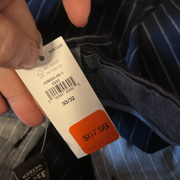 Banana Republic Grayson Slim Tapered Fit Pants Size 33 x 32 NWT Blue - Picture 8 of 8